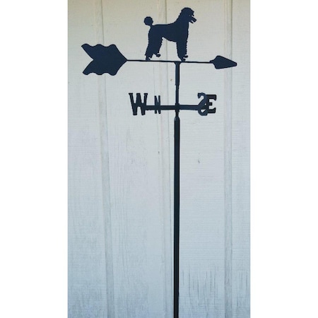 The Lazy Scroll Poodle Garden Mount Weathervane poodlein